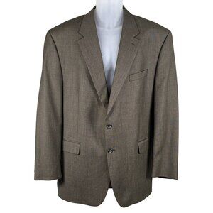 Lauren Ralph Lauren Mens 48L 100% Wool Sport Coat Olive Green Quiet Luxury Golf
